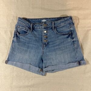 Old Navy button fly high rise denim shorts